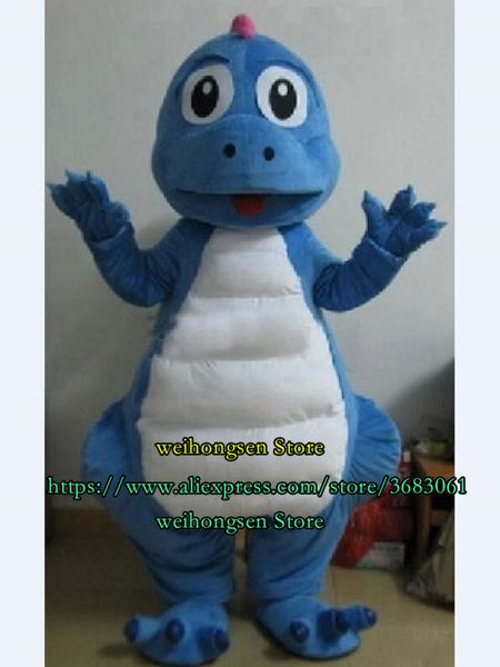 Taille adulte de haute qualité Eva Material Blue Dinosaur Mascot Costume Costume Set Advertising Game jeu de rôle Birthday Party 207