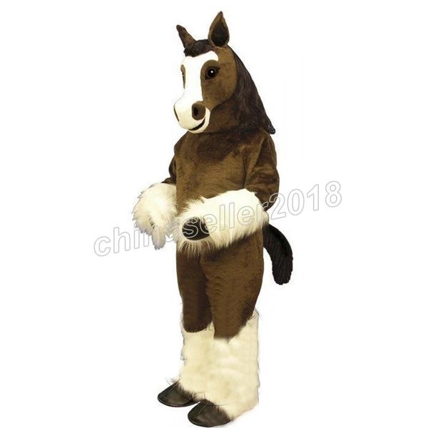 Costume de mascotte de cheval de taille adulte de haute qualité personnaliser le personnage de thème Anime de dessin animé taille adulte Costumes de fête d'anniversaire de noël