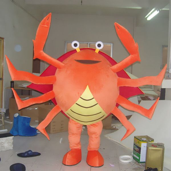 Disfraz de mascota cangrejo publicitario Unisex para adultos de alta calidad, traje, vestido de fiesta, Animal pez