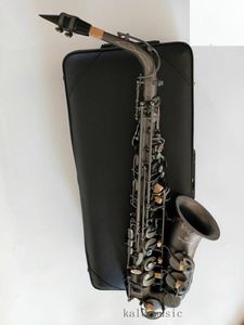 Hoge kwaliteit Altsaxofoon A-991 E-Platte Zwarte Sax Alt Mondstuk Ligatuur Riet Hals Muziekinstrument Gratis verzending