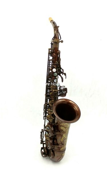 Haute Qualité Saxophone Alto Mib Tune E Plat Vintage guerrier antique instrument de musique en cuivre Avec Accessoires De Cas Livraison Gratuite