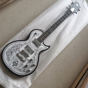 Guitare électrique gravée de plaque en aluminium de haute qualité, entrepôt électronique, couvercle avant couverture de plaque en aluminium, en stock, livraison rapide,