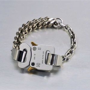 Bracelet alyx de haute qualité Femmes Chaîne de liaison mixte Metal 1017 Bracelets alyx 9SM Gift Colorfast en acier Q0717