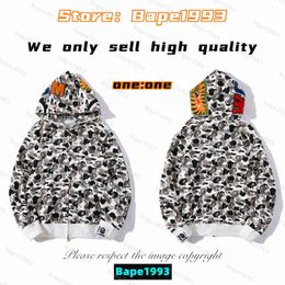 Hoge kwaliteit apen heren Hoodies Sweatshirt Japan Shark B APE Hoofd Galaxy Spots Luminous Camo mannelijke en vrouwelijke paren met dezelfde modellen