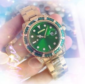 Haute qualité armée militaire montre de luxe mode cristal coloré diamants bague hommes horloge femmes Quartz grand grand cadran dames tous les crimes Bracelet montre-bracelet cadeaux