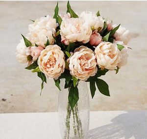 Fleurs artificielles de haute qualité pivoine 3 têtes fleurs en soie décoration de la maison fleurs de mariage livraison gratuite GB237