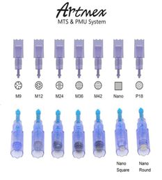 Haute qualité Artmex A3 V3 V6 V8 cartouches d'aiguille de remplacement conseils système PMU MTS cartouches d'aiguille de tatouage Body Art Permanent Make7347217