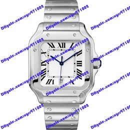 Montre automatique asiatique de haute qualité 40 mm montre pour homme 35 mm cadran blanc montre pour femme bracelet en acier inoxydable argenté verre saphir boucle déployante affichage du calendrier