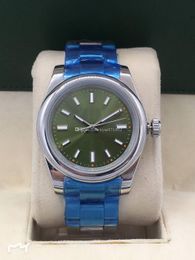 Aziatische horloge van hoge kwaliteit 2813 Automatische mechanische heren luxe horloges 114200 36mm groene wijzerplaat roestvrijstalen riem mode saffierglas dames horloges