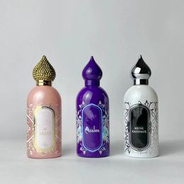 Collection d'attar de haute qualité Eau de Perfume 100ml Musk Azora Perfume Crystal Love pour lui sa lune blanche le trône de la reine Sheba