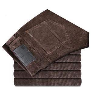 Hoge kwaliteit herenbroek voor heren, herfst en winter, rechte corduroy broek, ademende casual broek 231226