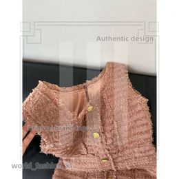 Automne de haute qualité rose rose épais fleur en tricoté mini robe Nouveau 2024 Elegant Women Fashion Designer Clothing Medames Green Dark Green Midi Robes 313