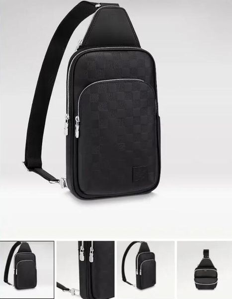 Haute qualité Avenue Sling Bag Sac de créateur pour hommes Sacs à bandoulière en cuir véritable Mans Designers Sacs Cross Body Purse Portefeuille Hobos Sac à main Sac de ceinture Bumbag Sac de taille