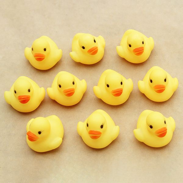 Juguete de pato de agua para baño de bebé de alta calidad, Mini patos de goma amarillos, juguete de pato pequeño para baño de niños, natación para niños