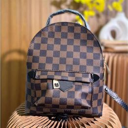 Hoogwaardige rugpakket Bags Designer Dames Palm Springs Mini Backpack Kinderen rugzakken vrouwen printen PU lederen schooltas bro291d