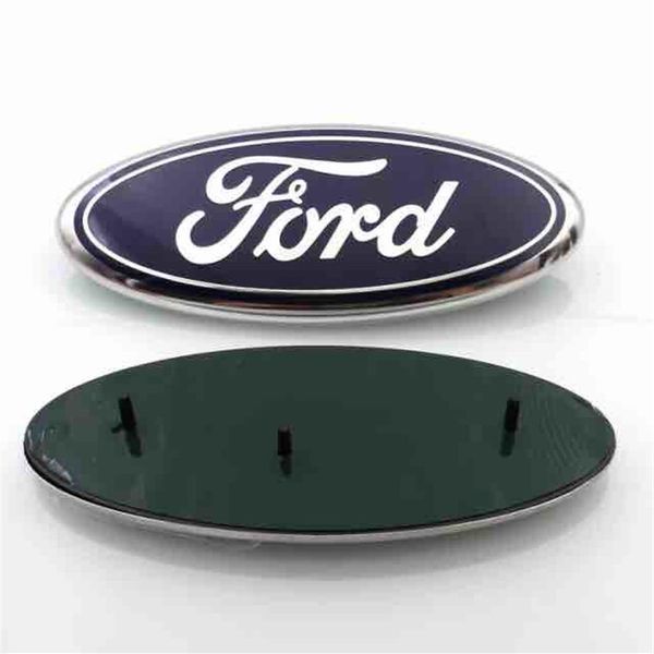 Fond de haute qualité 23 9 cm Auto voiture emblème insigne ABS capot en aluminium avant arrière coffre Logo pour Ford Edge Explorer262d