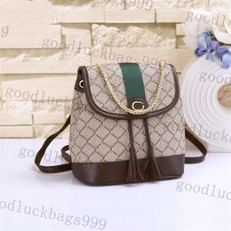 High quality backpack designer bag women fashion chain backpack travel back pack 10a Classic Letter pattern canvas leather satchel man woman book bag handbag purse