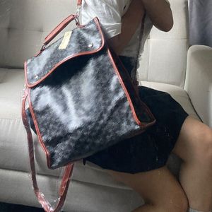 Haute qualité voyage sac à dos décontracté créateur de mode en cuir toile doublure en coton sac à main bouton-pression à l'extérieur poche zippée sac à bandoulière