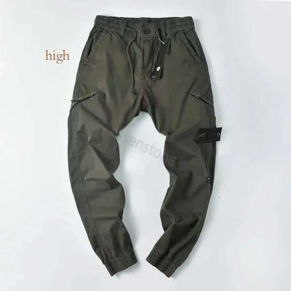 Insignia de alta calidad Parches para hombre Pantalón de pista Cartas de moda Diseñador de piedra Jogger Pantalones de carga Cremallera Mosca Pantalones deportivos largos 4Homme Ropa Isla alta 58