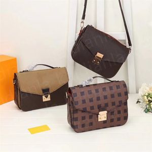 Hoogwaardige tas handtas dames verkoop korting lederen match patroon datum code serienummer schouder damier letters plaid