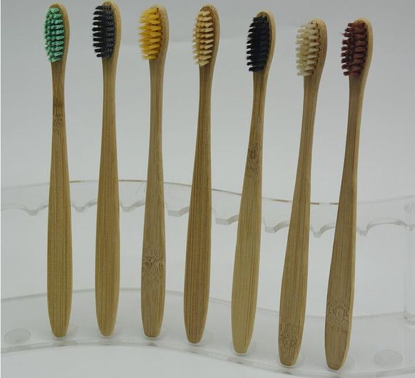 Cepillo de dientes de bambú de alta calidad, protección del medio ambiente Natural, salud dental, mango de bambú, cepillos de dientes suaves para viaje, uso hotelero