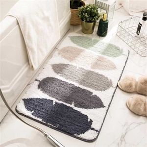 Tapis de bain de haute qualité Salle de bain Tapis antidérapant Doux Chambre à coucher confortable Tapis de porte de toilette Baignoire Tapis absorbants Décor de sol à la maison 211204