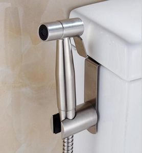 Haute qualité salle de bains à main toilette Bidet pulvérisateur Douche Shattaf douche Spray en acier inoxydable support de tuyau ensemble nickel brossé Fi8198127