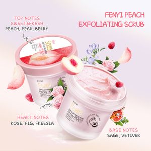 Peach Body Exfoliërende Scrub Crème Gezicht Diep reinigende huid Whitening Verwijder dode vochtinbrengende gezichtsreinigingstool