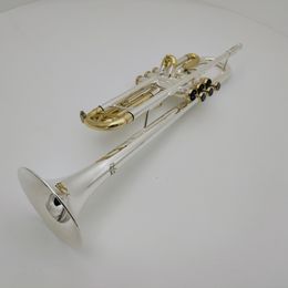 Hoge kwaliteit bb trompet lt180s-72 gouden verzilverde messing professionele muziekinstrument met case