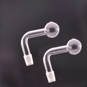 Tuyau de brûleur à mazout en verre courbé de haute qualité 10mm 14mm 18mm mâle femelle joint épais gros bols pour Dab Rig Bong accessoires pour fumer moins cher