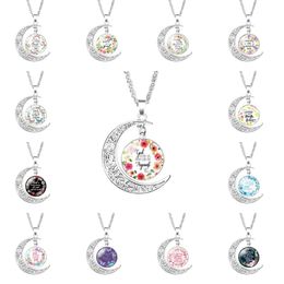 Hoogwaardige bijbelverzen hanger ketting roestvrij staal vergulde glas cabochon charms voor vrouwen christelijke quote sieraden collectie