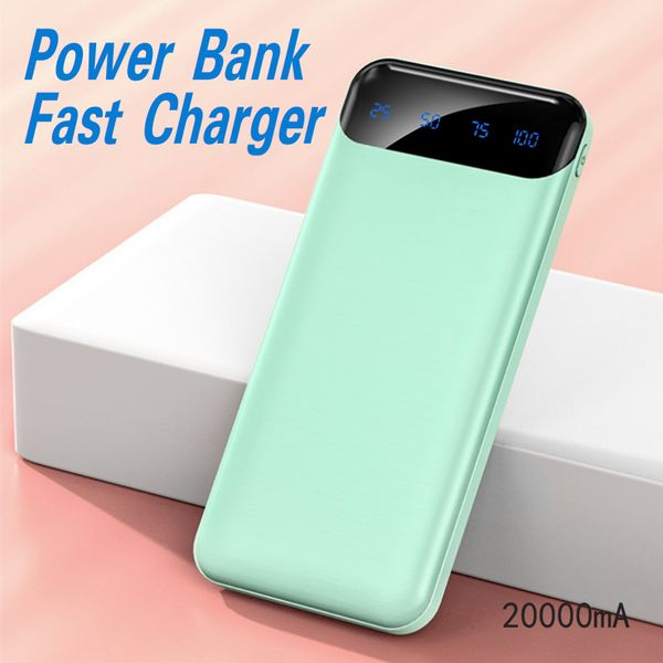 Banco de energía USB de gran capacidad figura diplay carga rápida 20000ma banco de carga de batería externa de polímero para teléfono móvil huawei samsung