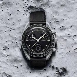 Hoge kwaliteit biokeramische planeet maan herenhorloges volledig functionele Quarz chronograaf horloge Mission To Mercury 42 mm luxe horloge 2603