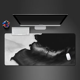 Tapis de souris créatif noir et blanc de haute qualité Style Unique bord de verrouillage Cool tapis en caoutchouc anti-dérapant ordinateur tapis de Table spéciaux