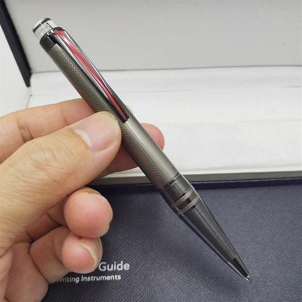 stylo à rouleau à ballon à balle à balle gris noir de haute qualité avec crisstal Head Office papeterie Promotion stylos à encre pour affaires cadeau199c