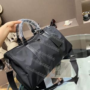 Bolsas de viaje de nylon negros de alta calidad bolsas de lona triple hombre manipugan equipos caballeros bolsos de trabajo de negocios con correa de hombro 43*25*16 cm