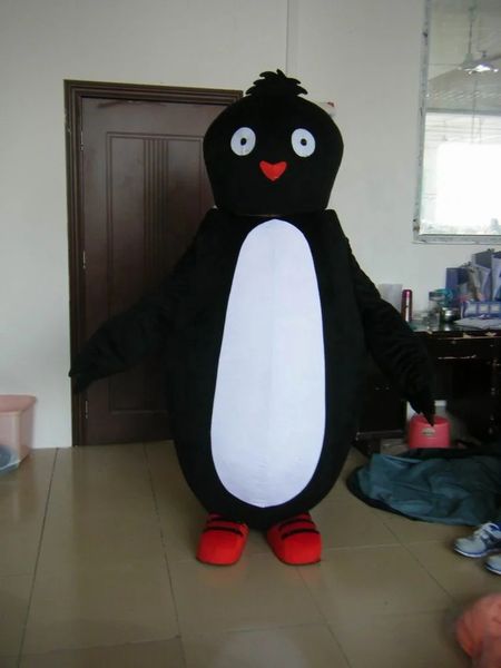 Costume de mascotte de pingouin noir de haute qualité, robe de soirée fantaisie d'halloween et de noël, costume de personnage de dessin animé, tenue de carnaval unisexe pour adultes