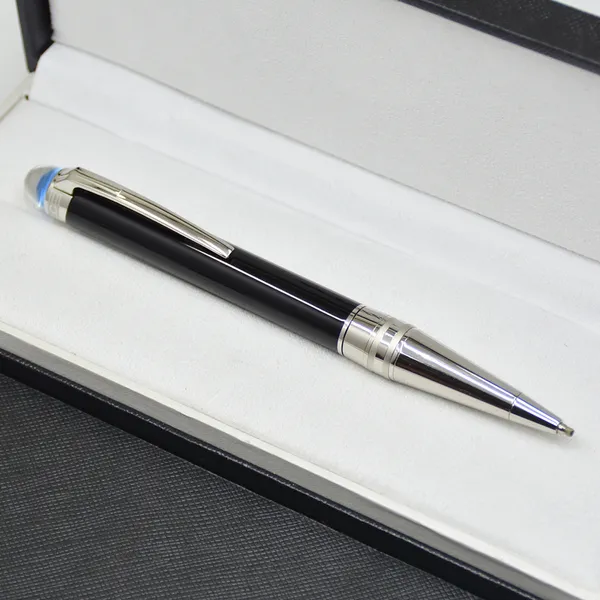 stylo à balle noir / argent de haute qualité / stylo à balle à balle avec une papeterie en cristal de papeterie