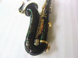 Hoge kwaliteit zwarte tenorsaxofoon professionele Bb messing T-902 gouden toetsen sax muziekinstrument met koffer