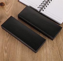Hoge kwaliteit zwart hout lederen pennenbox pak voor vulpen / balpen - rollerbalpennen etui met de garantiehandleiding JL1463