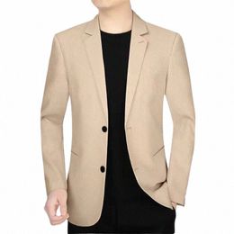 Blazer de haute qualité Style britannique haut de gamme Simple Busin Casual élégant Fi Job Interview Gentleman Slim Suit Jacket F4za #