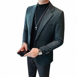 Blazer de haute qualité Style britannique pour hommes Premium Simple élégant Fi Busin Casual Gentleman Blazer Profial Wear x8I0 #