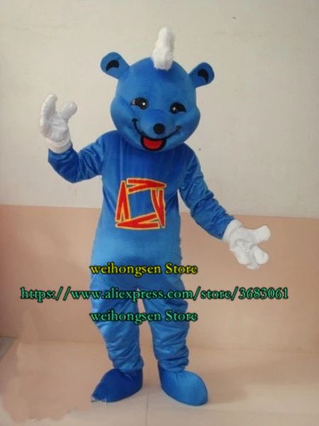 Costume de mascotte d'ours bleu de haute qualité Mignon Animal Rôle PCARTOON MASCHE MASQUE FANDIVAL ANNIVERSAIRE COFFIER 811