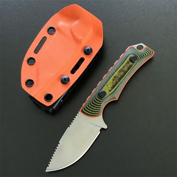 Couteau droit de survie de haute qualité BM 15017 8Cr13Mov Lame à pointe de chute en satin Full Tang G10 Poignée Camping en plein air Randonnée Couteaux à lame fixe avec Kydex