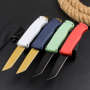 Cuchillo táctico BM 5370FE AUTO de alta calidad CPM-CruWear Hoja con revestimiento de titanio Mango CF-Elite para acampar al aire libre Senderismo EDC Navajas de bolsillo con caja al por menor