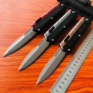 Nieuwe Amerikaanse 3 modellen UT184-10S Glykon Automatisch zakmes Damascus Blade Luchtvaart Aluminium Combat Dragon Auto Zakmessen EDC Outdoor Survival UT85 UT88 Gereedschap 9000