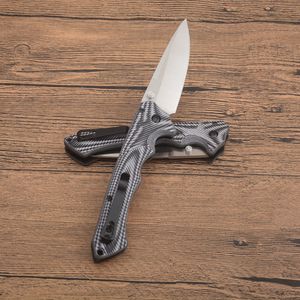 Couteau pliant BM1401 de haute qualité D2 Satin Blade G10 Handle Mini Rukus Edc Pocket Dossier Couteaux