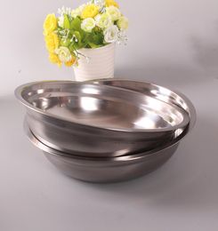 Tazón de alta calidad gran capacidad salver plato de sopa de acero inoxidable toalla de sopa de sopa de sopa de cocina ligera de cocina dh00434723729