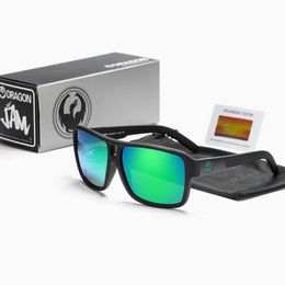 Design de marque de haute qualité carré de lunettes de soleil polarisées hommes dragon mâle mâle sports de sport verres de soleil mode femme uv400 240127