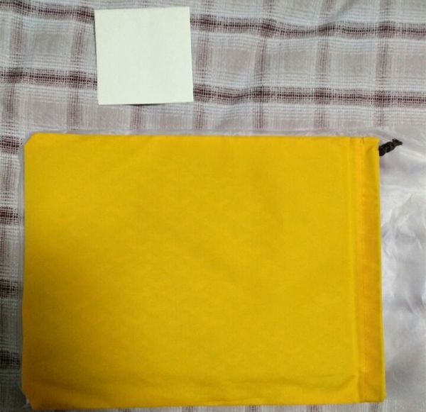 Pochettes de marque de haute qualité avec bordure en cuir sac à main pochette de poche pour téléphone sac à poussière jaune de grande taille